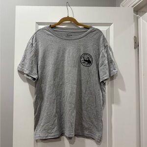 RVCA NATURE VS INDUSTRY Gray Graphic Tee